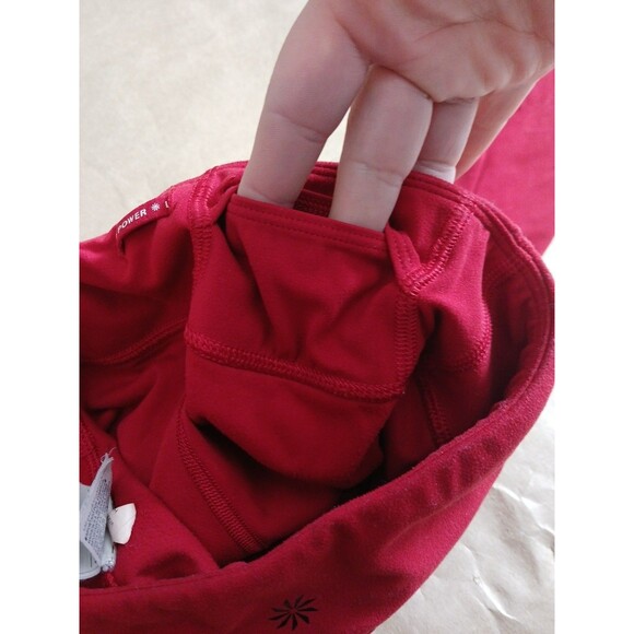 Athleta Chit Chat Tight Leggings Girls M Red High Rise Athleisure Activewear - Picture 7 of 8